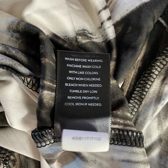 Simply Vera Dress Womens Large Black White Vera Wang Maxi Hi Low Hem Sleeveless - Picture 10 of 11